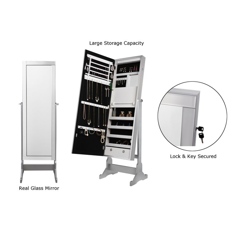 House of Hampton® Neill 15.7'' Wide Free-Standing Jewelry Armoire